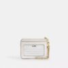 Zip Card Case in Signature Leather with Heart Charm