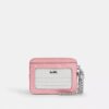 Zip Card Case in Signature Leather with Heart Charm
