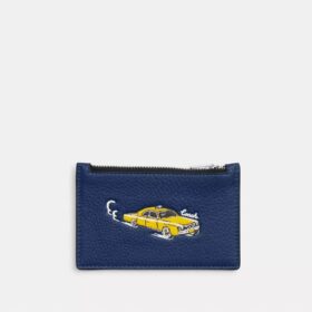 Zip Card Case with Car Print