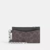 Zip Card Case with Chain in Signature Canvas