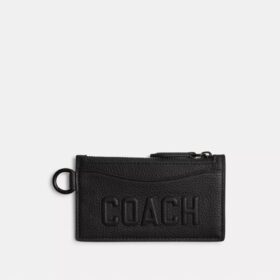 Zip Card Case with Coach Graphic