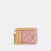Zip Card Case with Floral Print